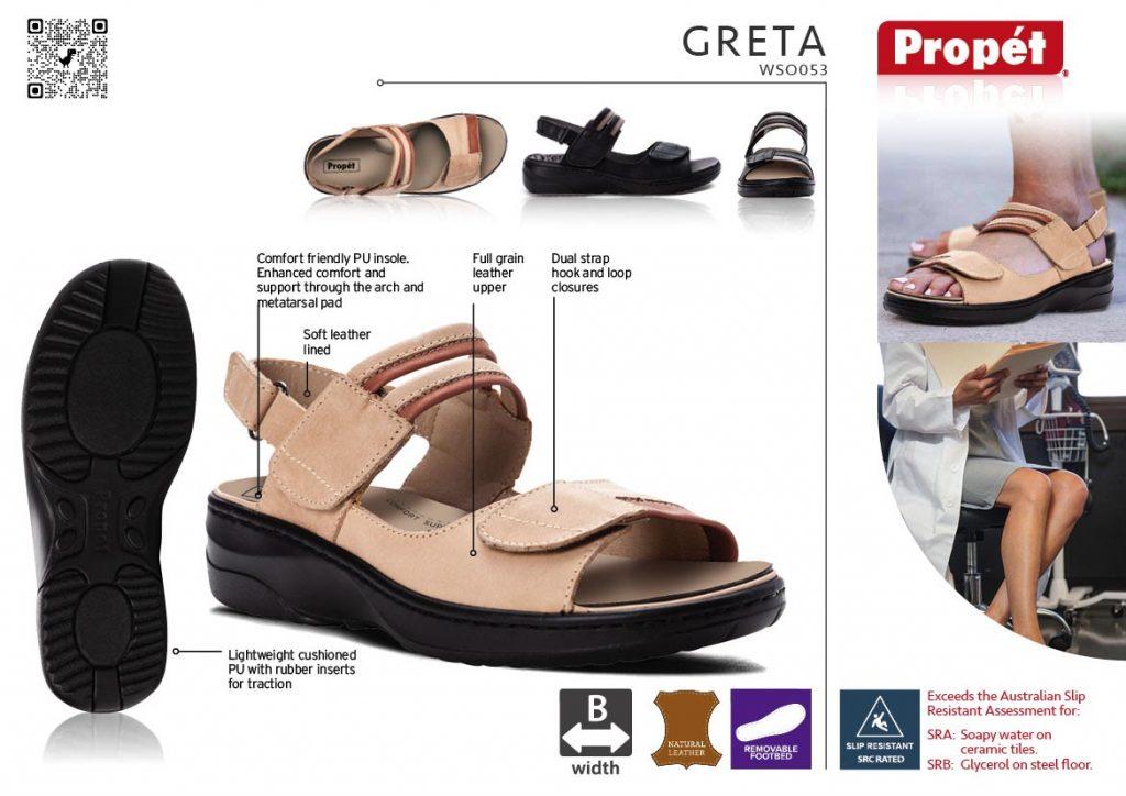 Propet Women's Greta Sandal WSO053 Information Sheet